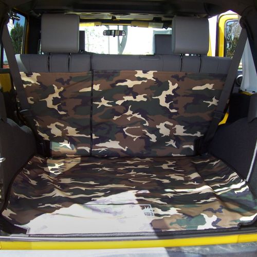 Star Bestaoo Dog Cargo Liner for Jeep Heavy Duty Oxford Nonslip Dog Trunk Cargo Protector Washable Dog Seat Cover Waterproof Pet Dog Trunk Cargo Liner for 2007-2021 Jeep Wrangler JK JL 4-Door
